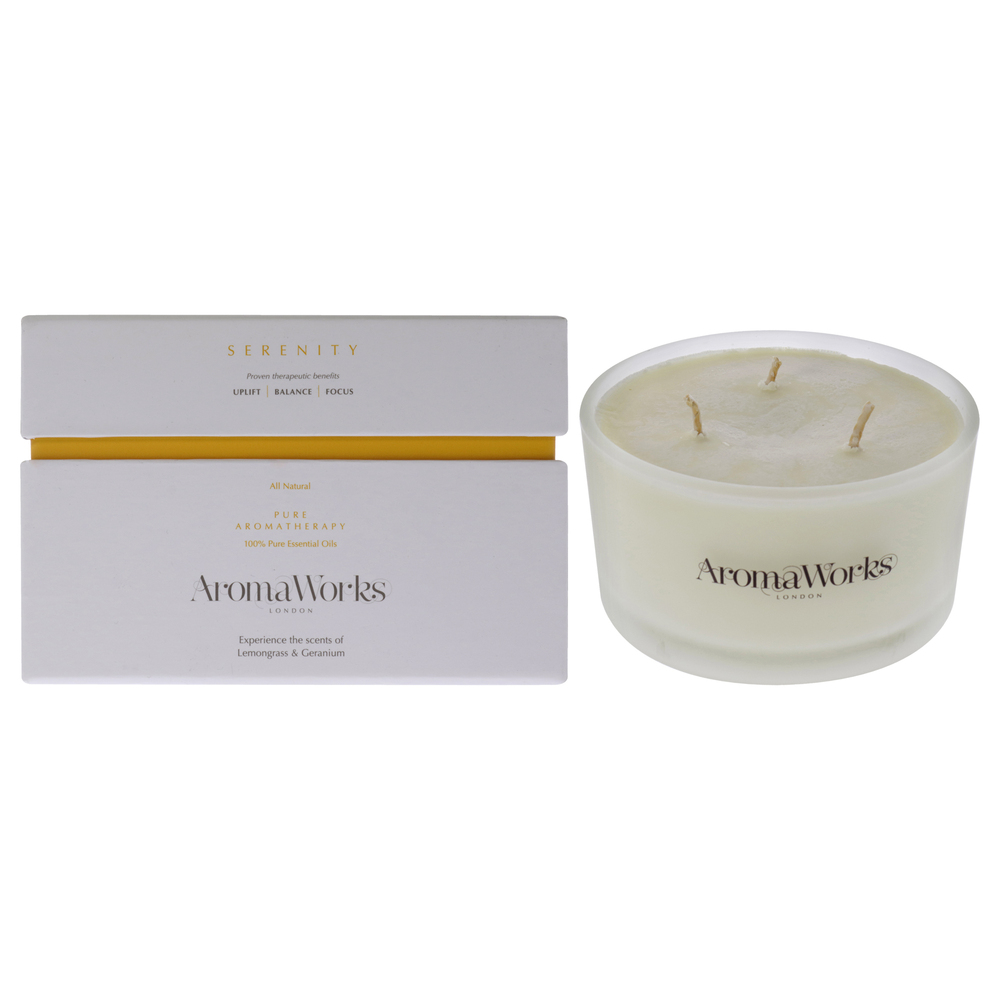 Serenity Candle 3 Wick Large by Aromaworks for Unisex - 14.1 oz Candle